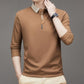 🎉New Arrival🔥Men's Business Casual Solid Color Lapel Base T-shirt