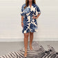 Women's Plant Printed Casual Short Jumpsuit