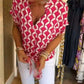 💖Short-Sleeved V-Neck Printed Casual Top