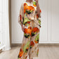💕💕💕Stylish Watercolor Floral Print Loose 2-Piece Suit for Plus Size Women