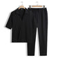 Men's 2 Piece Set - Short Sleeve V-Neck Top and Pants
