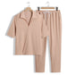 Men's 2 Piece Set - Short Sleeve V-Neck Top and Pants