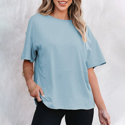 Women's Casual Loose Round Neck T-Shirt