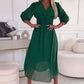 💃Women's V-neck Lightweight Chiffon Dress