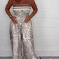 ❤️‍🔥Strapless Printed Pleated Jumpsuit