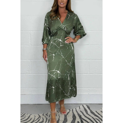 V-Neck Long Sleeve Midi Dress🥰🥰HOT SALE - 49% OFF