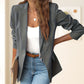 🔥HOT SALE 50% OFF🎁Elegant Soft Solid Color Lapel Buttons Jacket