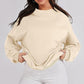 🔥Last Day Sale 49%🔥Women's Slit Mock Neck Oversized Sweatshirt