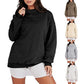 🔥Last Day Sale 49%🔥Women's Slit Mock Neck Oversized Sweatshirt