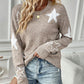 🍁Hot Sale 66% OFF🍁Women's Long-Sleeve Crew Neck Sweater with Star Pattern