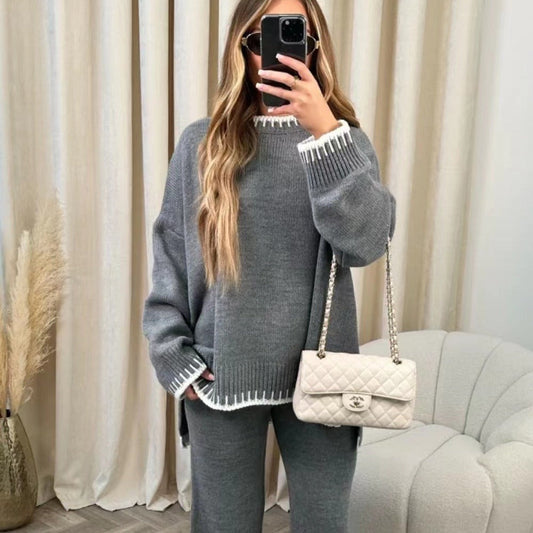 45 % OFF🔥Solid Color Casual Knitted Two-piece SetFF