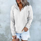 Women's Casual Long Sleeve Half-Zip Hooded Sweatshirt