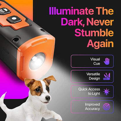 Portable Ultrasonic Anti-Barking Device with Flashlight