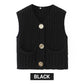 Women’s Chunky Knit Button-Down Sweater Vest