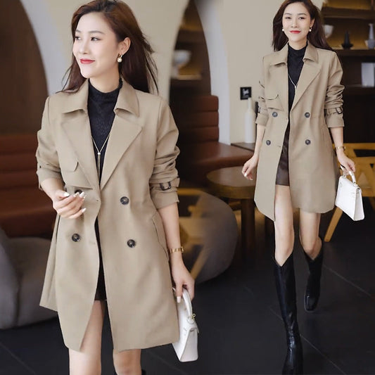 🌸Spring Specials🌸  Comfortable Waisted Lapel Trench Coat