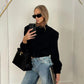 Women's Button Down Short Jacket with Pockets