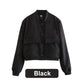 Women's Button Down Short Jacket with Pockets