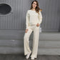 2-piece set: round-neck top and drawstring trousers