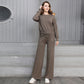 2-piece set: round-neck top and drawstring trousers