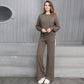 2-piece set: round-neck top and drawstring trousers