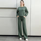 2-piece set: round-neck top and drawstring trousers