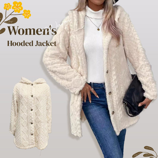 2024 New Arrival- 49% OFF🔥Women's Warm Diamond Pattern Hooded Jacket