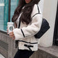 Women's Colorblock Fur Jacket Top