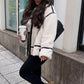 Women's Colorblock Fur Jacket Top