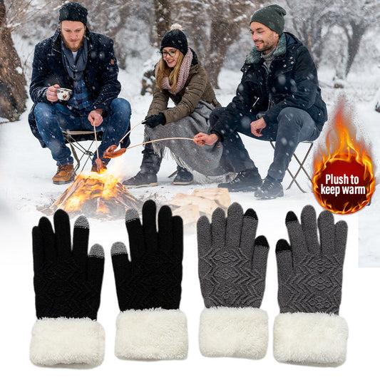 Touch Screen Friendly Knit Gloves for Winter