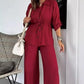 🔥New Product🔥 Button-Down Top & Loose-Fit Pants Set