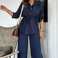 🔥New Product🔥 Button-Down Top & Loose-Fit Pants Set