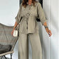 🔥New Product🔥 Button-Down Top & Loose-Fit Pants Set