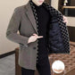 🔥Big Sale🔥Men’s Stylish Notched Lapel Winter Tweed Jacket with White Duck Down Lining