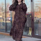 💕Hot Sale 50% OFF💕Women's leopard print hoodie dress