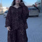 💕Hot Sale 50% OFF💕Women's leopard print hoodie dress