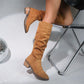 🔥Hot sale🔥 Fashionable Comfortable Knee-High Chunky Heel Boots