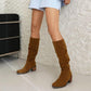 🔥Hot sale🔥 Fashionable Comfortable Knee-High Chunky Heel Boots