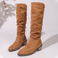 🔥Hot sale🔥 Fashionable Comfortable Knee-High Chunky Heel Boots
