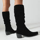 🔥Hot sale🔥 Fashionable Comfortable Knee-High Chunky Heel Boots