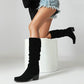 🔥Hot sale🔥 Fashionable Comfortable Knee-High Chunky Heel Boots