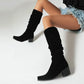 🔥Hot sale🔥 Fashionable Comfortable Knee-High Chunky Heel Boots