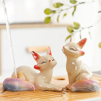 🐈Color Changing Resin Tea Pet Luck Decoration for Tea Table🍵