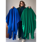 ✨2024 Herfst nieuwe vrouwen effen kleur bodem gebreide batwing sjaal driedelige set🎈