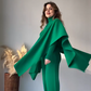 ✨2024 Herfst nieuwe vrouwen effen kleur bodem gebreide batwing sjaal driedelige set🎈