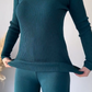 ✨2024 Herfst nieuwe vrouwen effen kleur bodem gebreide batwing sjaal driedelige set🎈