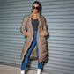 🎅Early Xmas Sales - 50% OFF🎄✨✨Women's Long Quilted Puffer Coat With Stand Collar