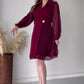 🎅Early Xmas Sales - 57% OFF🎄Lapel Solid Color Ruffle Hem Dress