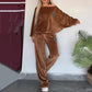🔥🖤Black Friday Sale:50% OFF🔥Women’s Cozy Casual Set -  Soft Batwing Top and Wide-Leg Pants