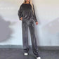 🔥🖤Black Friday Sale:50% OFF🔥Women’s Cozy Casual Set -  Soft Batwing Top and Wide-Leg Pants