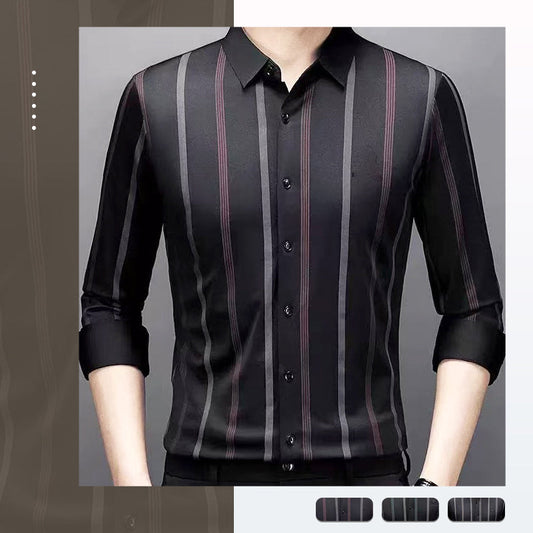 Men's Breathable Striped Lapel Shirts – Buy 2 Get Free Shipping